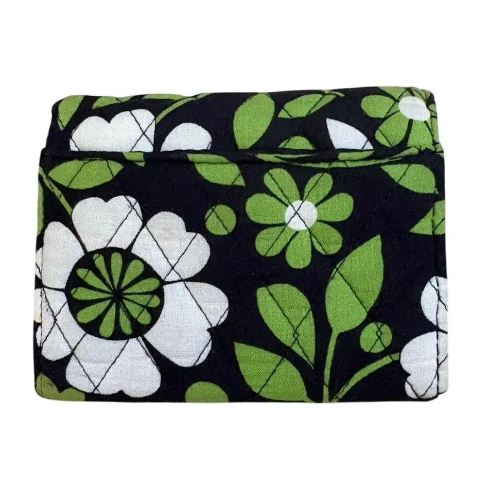 Vera Bradley Floral Blue Green White Small Wallet